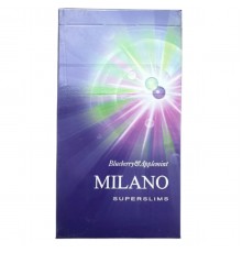 Сигареты Milano Superslim Blueberry Applemint (Милано Суперслим Кнопка Черника-Мята)